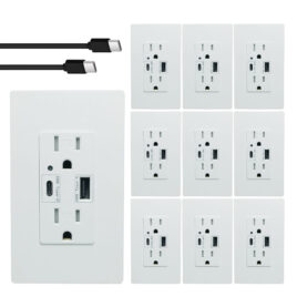 Type C USB 4.2A Wall Outlet 10pack