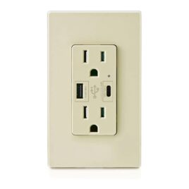 USB C + A Outlet 4.8A Ivory